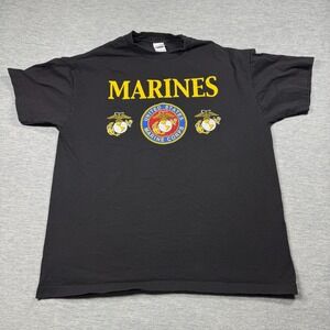 AAA T-Shirt Men XL Black US Marine Corps Marines‎ Globe Anchor Logo Military